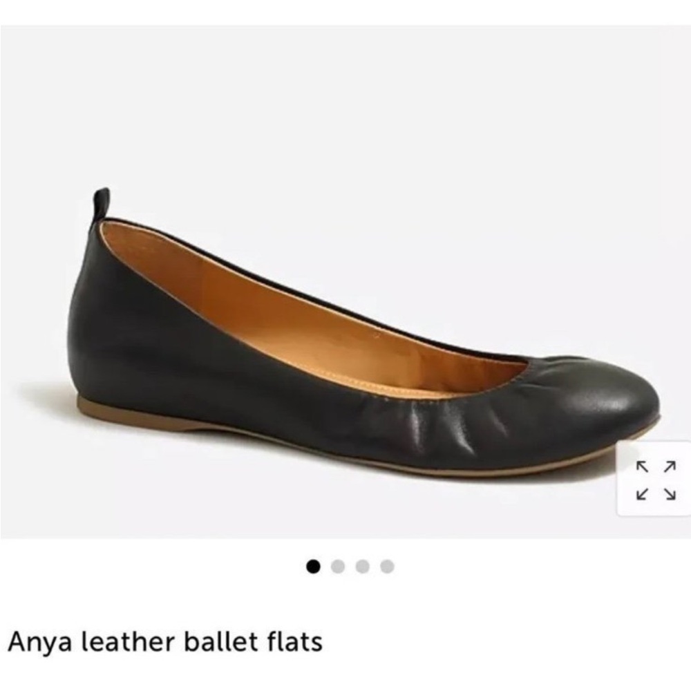 J crew factory Anya leather ballet flats